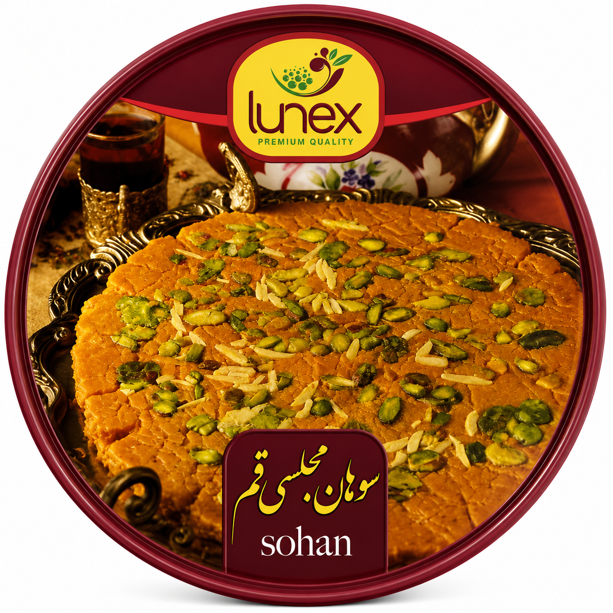 Lunex Premium Sohan – Traditional Persian Saffron Brittle with Pistachios
