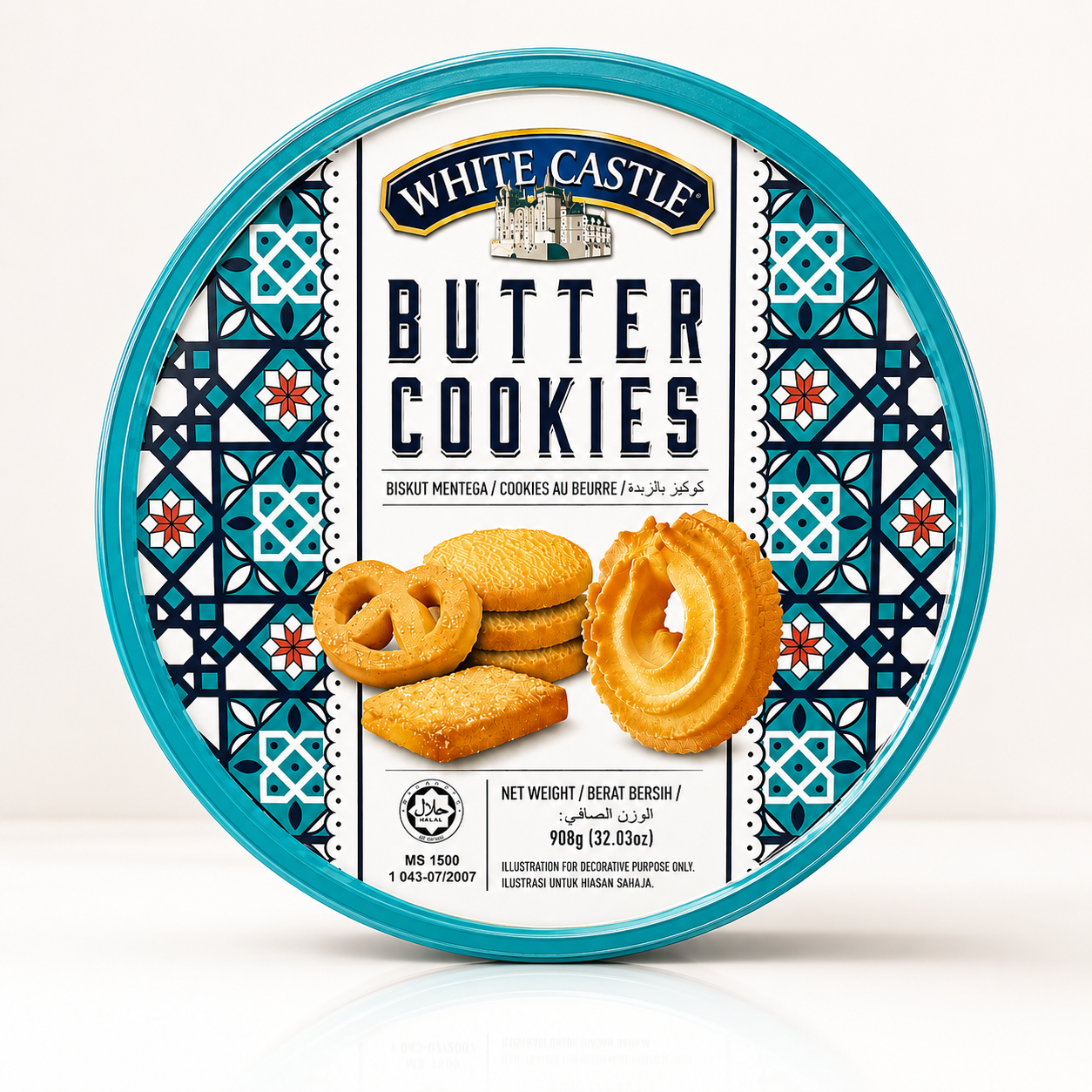 White Castle Butter Cookies Tin – Assorted Premium Butter Biscuits 908g