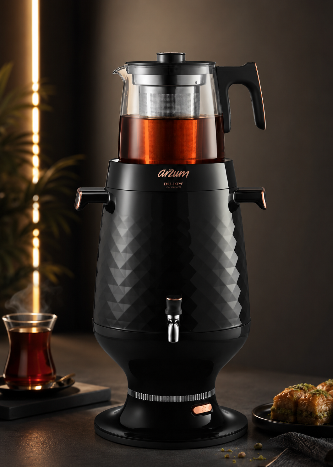 Premium Electric Samovar & Glass Tea Maker | Modern Tea Brewing System